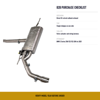 Système d'échappement Catback à valve à ajustement direct pour BMW Série 2 218i F22 F23 1.5T Trois Cylindres 2014 à 2021 Sortie d'échappement simple