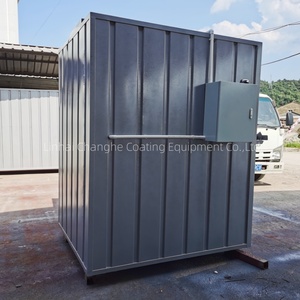 Điện nhỏ bột chữa lò với xe đẩy bột áo lò công nghiệp kim loại lớp phủ máy hàng loạt khô Baking - Product Image 5