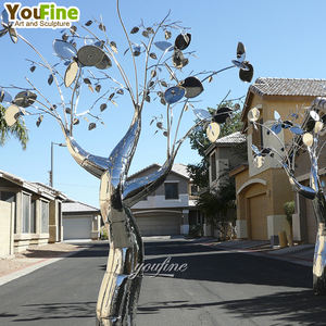 Decoración <span class=keywords><strong>de</strong></span> jardín al aire libre <span class=keywords><strong>Acero</strong></span> inoxidable Decoración <span class=keywords><strong>de</strong></span> lujo para el hogar Escultura <span class=keywords><strong>de</strong></span> árbol <span class=keywords><strong>de</strong></span> metal - Product Image 4