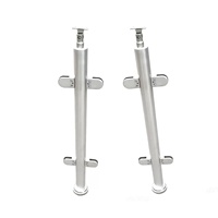 Système de garde-corps en verre moderne XYF en acier inoxydable avec pinces à verre pour balcon et escalier extérieurs