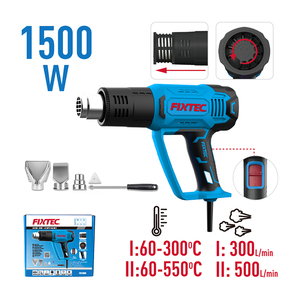 FIXTEC Pistolet thermique industriel robuste 1500W à température réglable, souffleur d'air chaud FHG1500B, pistolet thermique réglable FH, vente chaude - Product Image 2