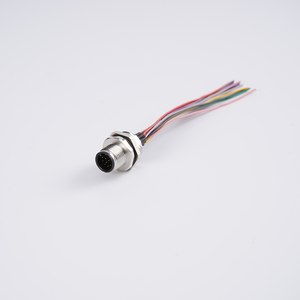 M12 2-17 ליבה עמיד למים-מחבר נקבה בקצה הלוח עם מנעול קדמי, ip67 ברמה עמיד למים תקע, תקע חיישן - Product Image 6