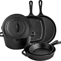 Set Wajan Besi Cor untuk Steak, Wajan Mini Anti Lengket, Wajan Dasar Rata, Wajan Telur Tebal Minimalis Modern, Wajan Enamel Besar