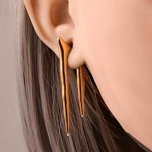Piercings d'oreille en acier inoxydable chirurgical 316L Lotus : poids, coniques, crochets lourds, boucles d'oreilles de type piercing - Product Image 4
