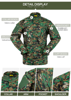Vêtements tactiques en tissu tissé respirant à camouflage numérique, uniforme ACU