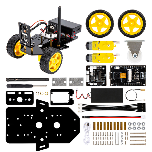 KUONGSHUN Wholesale Stem Education Robot Visual Car Set School Kids DIY Coding Learning ESP32 2WD Robotic Kit Adults for Arduino