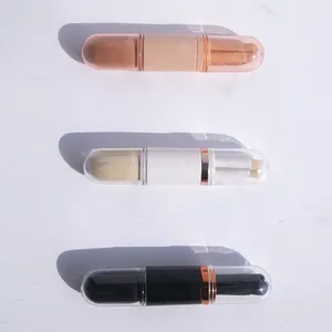4 in 1 지속 가능한 단일 사용자 정의 로고 에코 비건 화장품 메이크업 브러쉬 여행 크기 세트 핑크