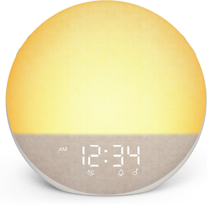 <span class=keywords><strong>Réveil</strong></span> Lumineux avec Machine à Bruit Blanc : Lumière <span class=keywords><strong>Réveil</strong></span> - Horloge à Intensité Réglable avec Haut-Parleur Bluetooth pour Chambre - 25 Sons Apaisants - Product Image 1