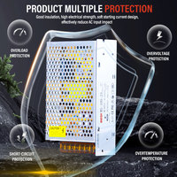 Alimentation à découpage MWISH MS-60-12 60W 12V 5A SMPS AC/DC pour bande LED, caméra de sécurité CCTV, éclairage d'armoire CE