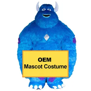 Festa di Halloween della mascotte dei costumi del mostro blu gigante gonfiabile per la pubblicità all'aperto