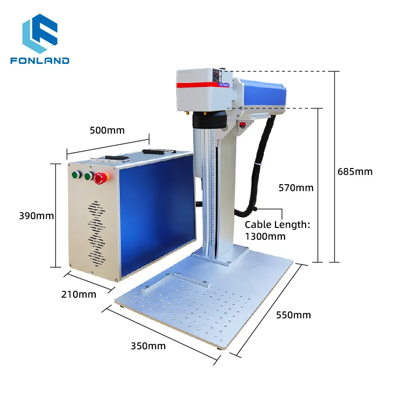 fiber laser marking machine jewelry 20W Split Desk portable laser marking machine for metal