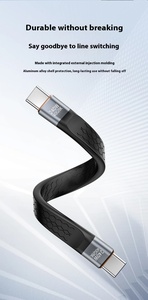 Fonction complète 240W 40Gbps <span class=keywords><strong>Usb</strong></span> <span class=keywords><strong>c</strong></span> à <span class=keywords><strong>c</strong></span> <span class=keywords><strong>C</strong></span>âble Charge rapide <span class=keywords><strong>Thunderbolt</strong></span> Type <span class=keywords><strong>C</strong></span> <span class=keywords><strong>C</strong></span>âble de données Transfert rapide USB4 <span class=keywords><strong>C</strong></span>âble court - Product Image 5