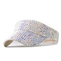 HJH130 femmes dames chapeaux de plage d'été vide Top cristal chapeau diamant pare-soleil casquettes de sport