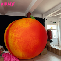 Ballon géant gonflable en forme de pêche, ballon gonflable en forme de fruit pour les événements du marché aux fruits