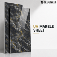 Panneau UV avec plusieurs motifs marbrés et dimensions personnalisées pour la décoration des couloirs et des zones de réception d'hôtels, service sur mesure
