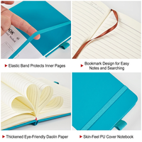 Carnet A5 en cuir PU avec sangle, agenda personnalisé, journal d'affaires, emplacement pour stylo, carnet de notes de bureau