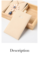 Fadeli FDL000627-6 Présentoirs à bijoux en velours pour vitrine, présentoirs à boucles d'oreilles, beige, en microfibre, taille personnalisable, pour exposition