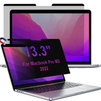 Filter Privasi Anti Spy Dua Arah Magnetik yang Dapat Dicuci dan Digunakan Kembali untuk Macbook Pro M2 13.3" A2338 Pelindung Layar HD Bening Anti Silau