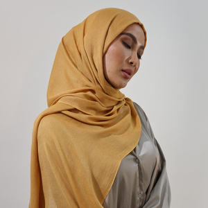 Meilleur prix Écharpe longue de luxe en modal tissé à blocage de couleur Magnifique couture Hijab extensible non transparent Multifonction Musulman - Product Image 3