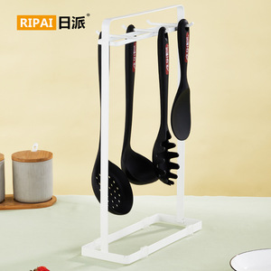 Ripai <b>Kitchen</b> Utensil <b>Rack</b> With Hooks For Spatula Ladle Strainer Storage Countertop Organizer No Drilling Required - Product Image 3