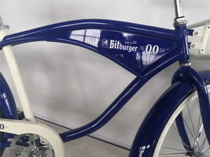 Bicicleta Retro Bitburger de 26 Pulgadas, Una Velocidad, Logotipo Personalizado, Bicicleta de Paseo con Canasta Delantera - Product Image 3