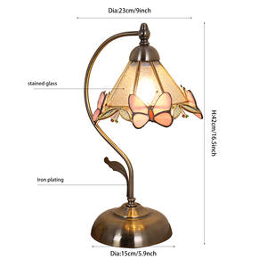 Lampes de table modernes et minimalistes, papillon créatif en verre, décoration, fourniture directe d'usine pour chambres à coucher, chevets, études - Product Image 2