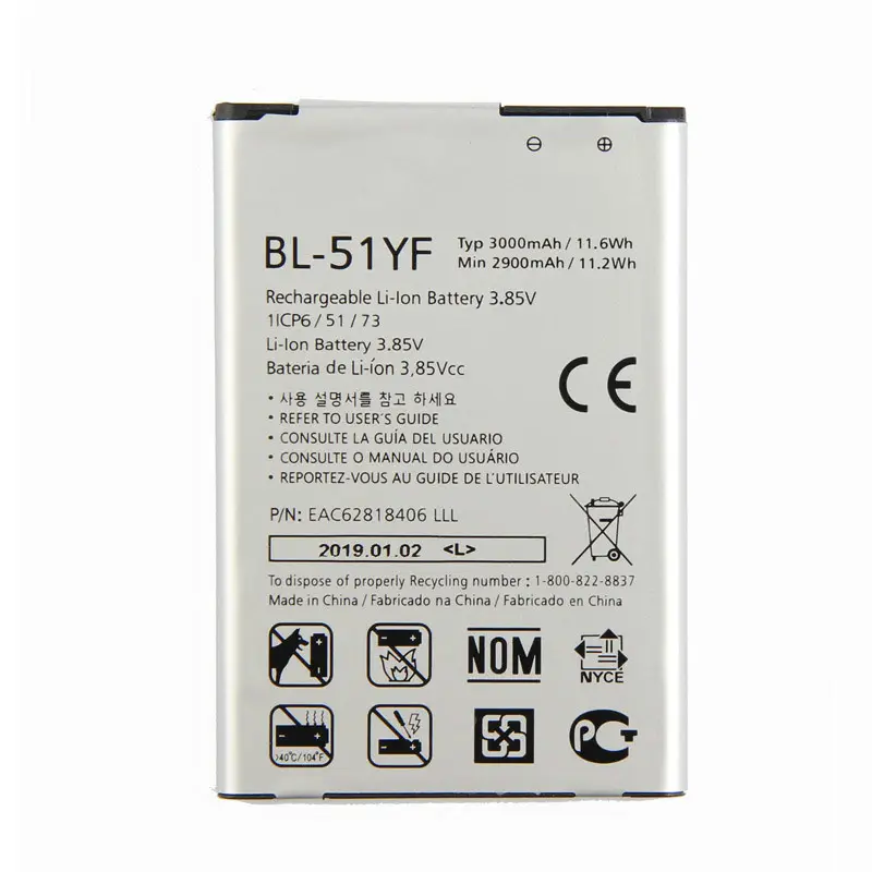 Shenzhen Manufacturer OEM New Battery For LG G2 G3 G4 G5 G6 ORIGINAL BATTERY Replacement
