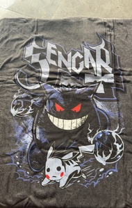 T-shirt da uomo personalizzata con stampa DTG, nera, 280g, 100% cotone, lavaggio acido, grafica vintage Pokemon, Charmander, <span class=keywords><strong>Pikachu</strong></span>, Mewtwo, anime. - Product Image 6