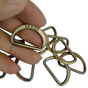 Boucle en alliage de zinc métallique de conception personnalisée de bonne qualité Anneau en D plat Boucle ronde en forme de D - Product Image 2