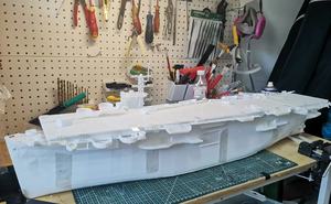 3 डी मुद्रित किट 1/144 एस्कॉर्ट विमान वाहक पोत वाहक सीवे (पूर्ण पतवार) - Product Image 4