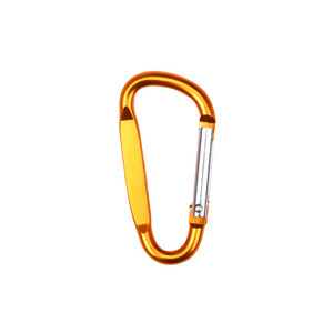 ตะขอเกี่ยวคาราบิเนอร์อะลูมิเนียมชนิด D รับน้ำหนักได้ 5 กก. อุปกรณ์เสริมสำหรับกระเป๋าเป้กลางแจ้ง คลิปหนีบขวดน้ำพร้อมดีไซน์ป้องกันการเกิดออกซิเดชัน - Product Image 1