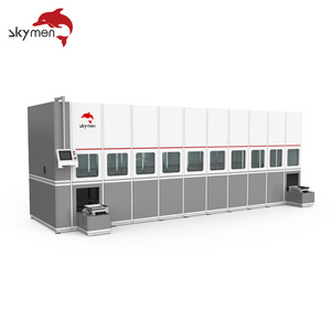Nettoyeur à ultrasons industriel Skymen 8 bacs entièrement automatique à base d'eau et <span class=keywords><strong>de</strong></span> solvant avec manipulateur <span class=keywords><strong>de</strong></span> transfert PLC - Product Image 6