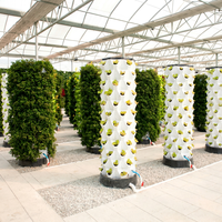 Système de culture hydroponique en tour de grande taille pour usage commercial avec couvercle en ABS pour l'agriculture