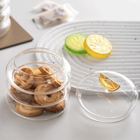 Creatieve fruitpot voor thuisgebruik, transparante Europese glazen voorraadpot, snoep- en biscuitendoos, glazen snoepvaas.