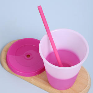 Tasses à café avec couvercle et paille, gobelets réutilisables en plastique à changement de couleur, 500 ml, 750 ml, pour boissons froides, pour enfants - Product Image 4