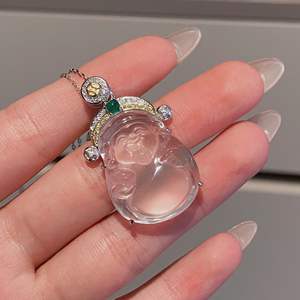 Collier pendentif en argent pur S925 avec perle de nacre blanche naturelle en forme de gourde, style chinois de luxe, nouveau collier de clavicule de niche - Product Image 2