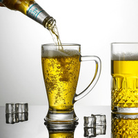 Chopes à bière classiques en verre épais transparent avec poignée, personnalisables avec logo, 250ml, 300ml, 400ml, 500ml – Vente en gros de verres à bière
