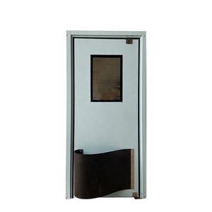 Portes battantes modernes pour la cuisine hospitalière 304 acier inoxydable simple Double porte d'entrée gratuite pour l'usine alimentaire - Product Image 6