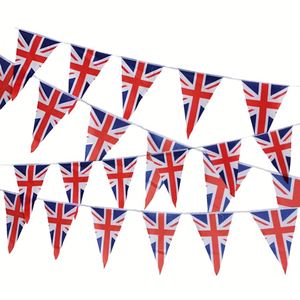 Guirlande de fanions du drapeau britannique très vendue pour les célébrations de la Journée du Roi et de la Fête nationale du Royaume-Uni, décorations triangulaires - Product Image 3