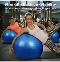 Ballon de yoga en PVC antidéflagrant 45 cm, lisse, gonflable, pour fitness, équilibre, exercices, Pilates, entraînement, équipement de gym, vente en gros