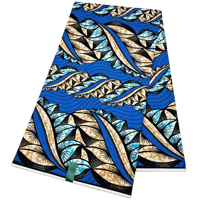 Nouvel Arrivage Vente en Gros Usine Tissu Tissé Biologique 100% Coton Imprimé Wax Africain Batik Ankara 6 Yards par Pièce pour l'Industrie de l'Habillement
