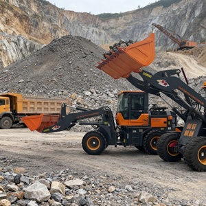 Высокопроизводительный полноприводный фронтальный погрузчик CHUANG LIAN, 2 тонны, дизельный, 37 кВт/75 кВт, ковш 1,3 м, высокая эффективность, сертификат ISO9000 - Product Image 5