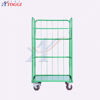 Chariot de manutention pliable en métal pour entrepôt, conteneur de stockage de marchandises, table de transfert logistique, capacité 300 kg