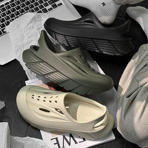 Été nouveau style cool eva confortable hommes baotou extérieur pantoufles fond épais respirant trou chaussures - Product Image 4