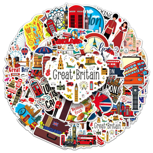 สติกเกอร์ HOYO เกรทบริเตน ขายส่ง สติกเกอร์อังกฤษ สหราชอาณาจักร ลอนดอน เทมส์ บิ๊กเบน รถบัสสีแดง เคมบริดจ์ สติกเกอร์กันน้ำ - Product Image 1