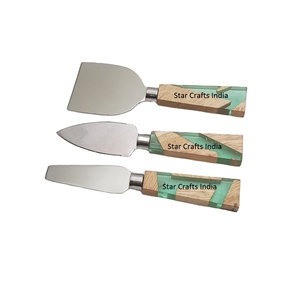 3 Pcs Ustensiles à Fromage Poignée en Résine et Acier Inoxydable avec Argent Plaqué de Fromage Gâteau de Service Trancheuse de Fruits et Légumes - Product Image 2