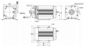 Moteur de pompe à engrenages synchrone AC PMSM 130ST OEM étanche IP67 haute pression avec garantie de 3 ans pour bus électrique et camions lourds - Product Image 2