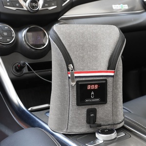 Bolso <span class=keywords><strong>calentador</strong></span> de <span class=keywords><strong>biberones</strong></span> para <span class=keywords><strong>coche</strong></span>, gran capacidad, calefacción rápida, gris, enchufe DC, gran oferta - Product Image 5