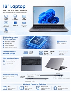 แล็ปท็อป OEM ขนาด 16 นิ้ว รุ่น Core I5-1030NG7 หน่วยความจำ 12GB DDR4  512GB SSD ระบบปฏิบัติการ Windows 11 Pro ตัวเครื่องโลหะทั้งหมด สำหรับงานออฟฟิศ - Product Image 2