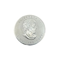 Pièce commémorative en fer forgé personnalisée OEM, style feuille d'érable en relief, portrait royal, pour collectionneur, cadeau ou exposition